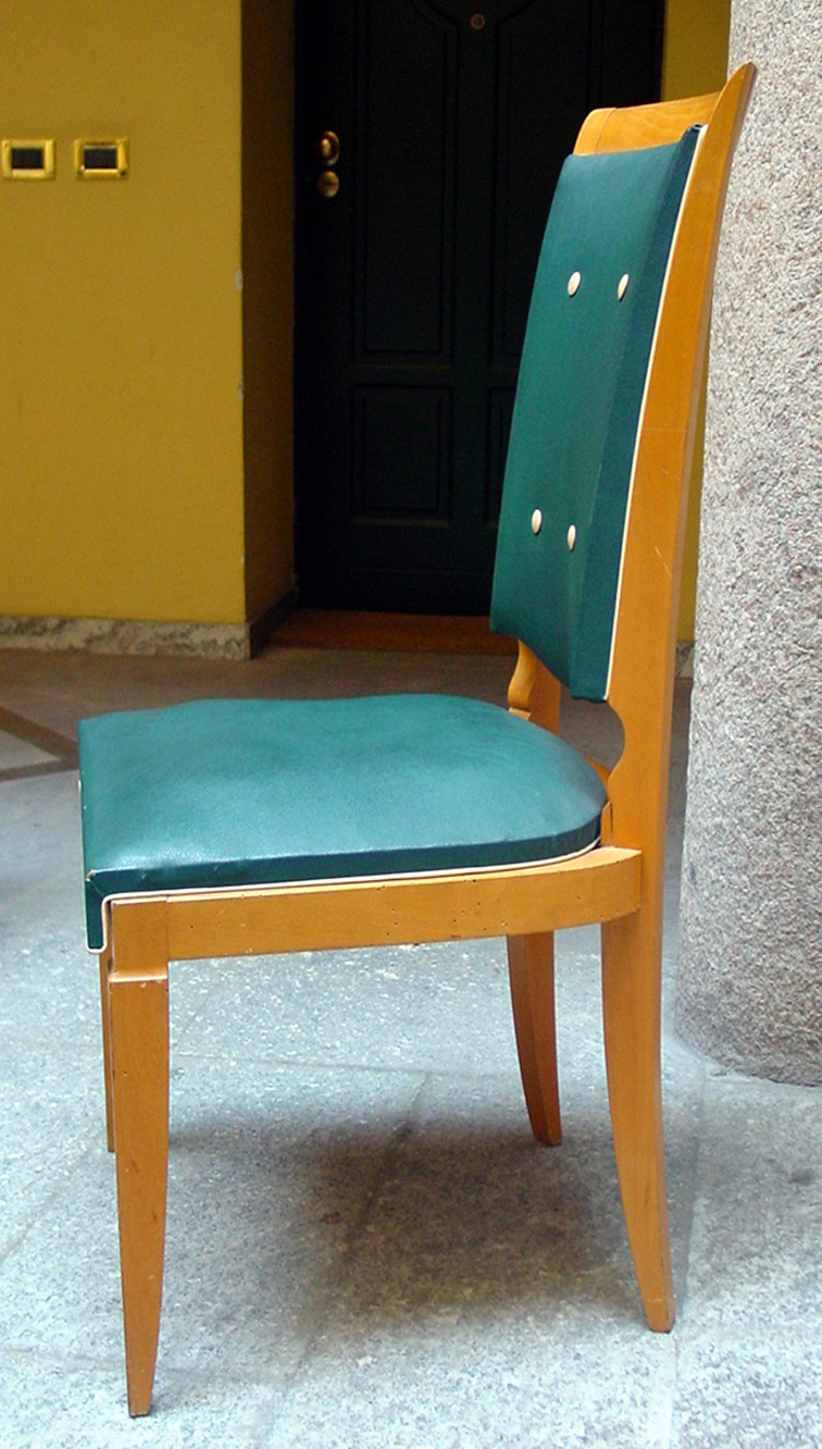 12 sedie Art Decò Bottoni blue del XX Secolo Opera originale e disponibile - Robertaebasta® Art Gallery opere d’arte esclusive.